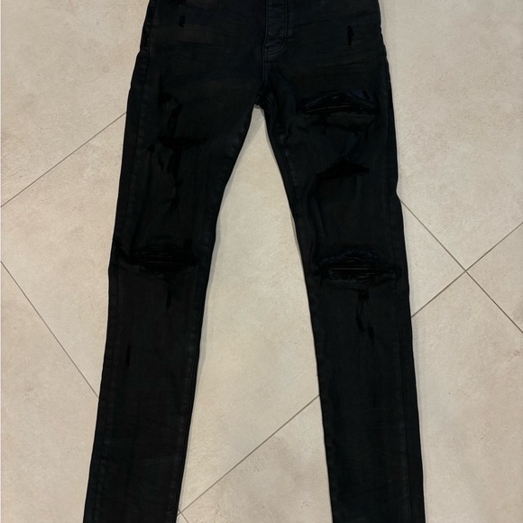 Amiri Black mx1 wax jeans